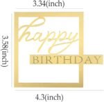 Acrylic Happy Birthday Cake Toppers Happy Birthday Cupcake Topper Hollow Frame Side Cake Topper Cake Decorations Cake Inserts Cake Decor Happy Birthday Decorations Cake Decorating Supplies,3pcs