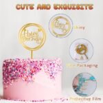 10-Pack Happy Birthday Cake Toppers,Gold Cake Toppers Acrylic Birthday Cake Supplies